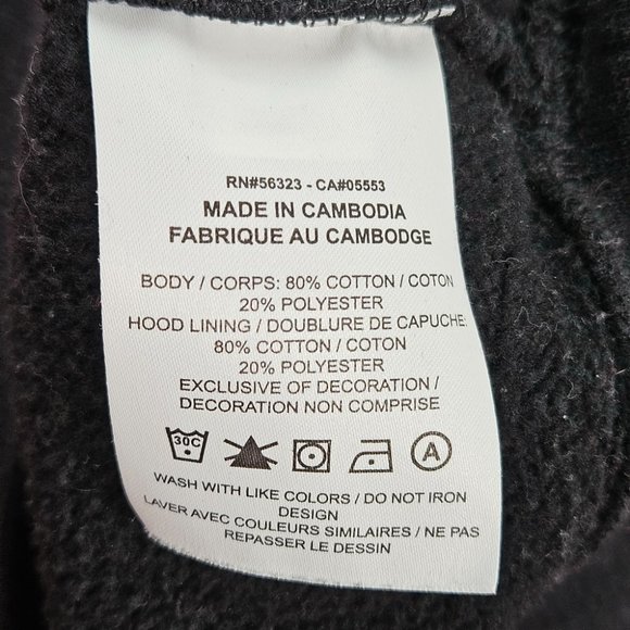 Nike Air Jordan Hoodie with Kangaroo Pocket Men's Size M Black Pullover Jumpman - Picture 8 of 10